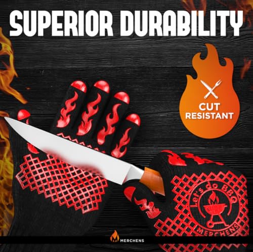 BBQ Grill & Oven Gloves 1472°F Heat Resistant (16.16 Ounce)