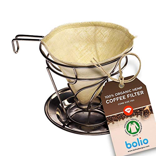 Organic Hemp Reusable Coffee Filters (3 Count)