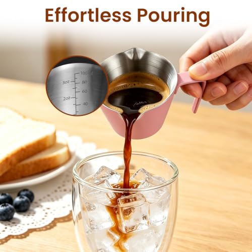 1 Pc Stainless Steel Espresso Shot Cup with Dual Scale