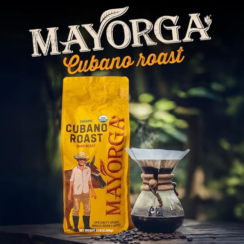 Dark Roast Coffee 5lb bag Cubano Roast 100% Arabica Café Whole Coffee Beans (80 Ounce)