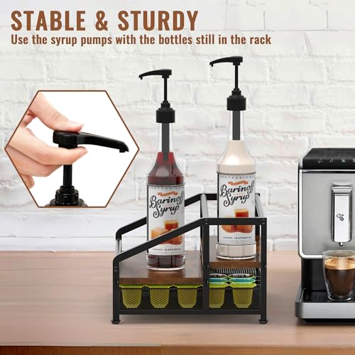 Coffee Syrup Organizer Rack
