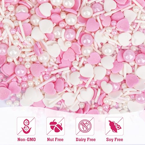 Pink Sprinkles 130g (4.58 Ounce)