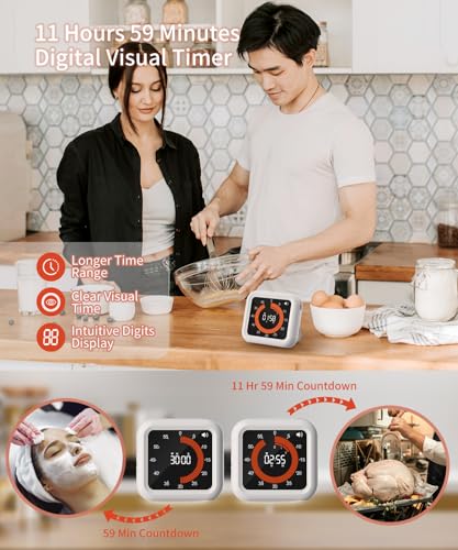 Digital Magnetic Visual Kitchen Timer