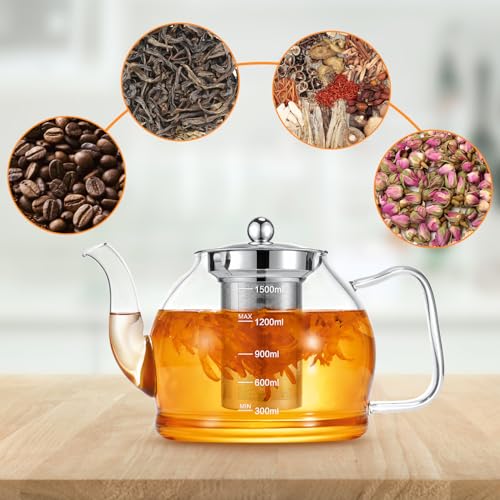 STNTUS Glass Teapot (52 Ounce)