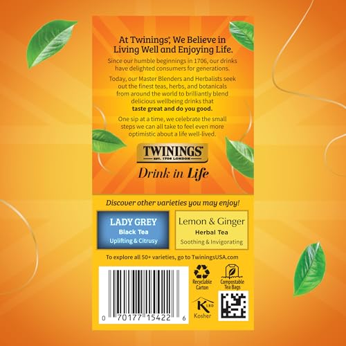 Earl Grey Black Bergamot Caffeinated Tea Bags (120 Count)
