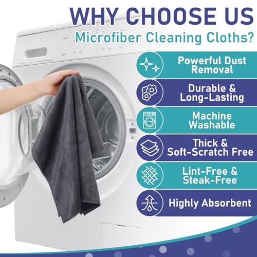 6 Pcs Extra Large Microfiber Cleaning Cloth (6 Count)