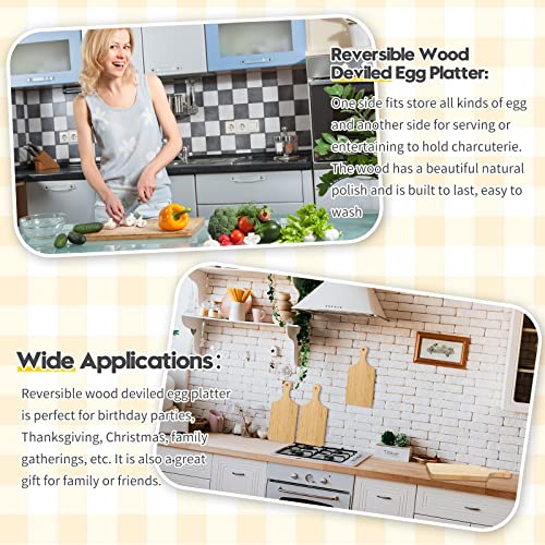 6 Pcs Thicken Cutting Board Bulk Wood Board for Chopping Serving Charcuterie Material for Laser Engraving Mother' Day Wedding Housewarming Gift (6 Count)