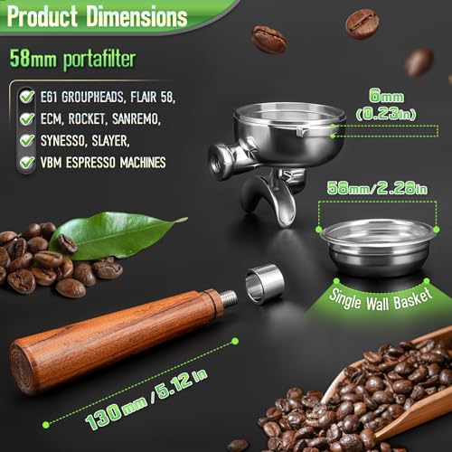 58mm Portafilter for E61 Group Head