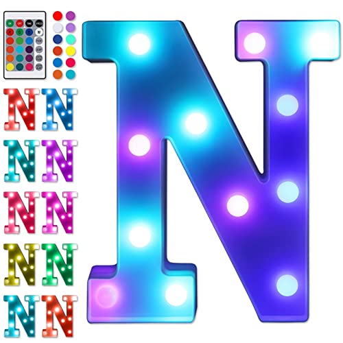 Colorful LED Letter Lights with Remote