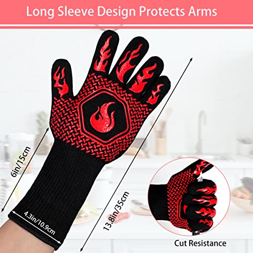BBQ Gloves 1472F Heat Resistant Non (2 Count)