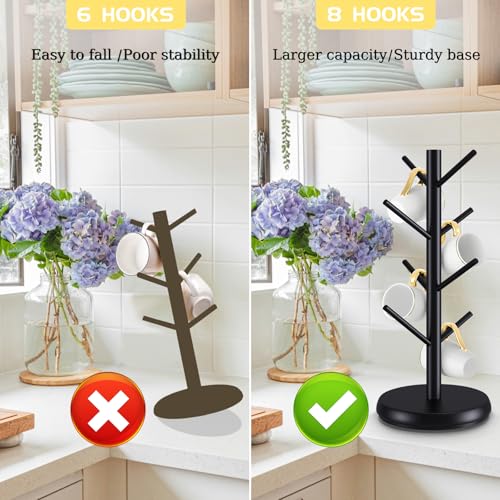Rotating Bamboo Mug Tree