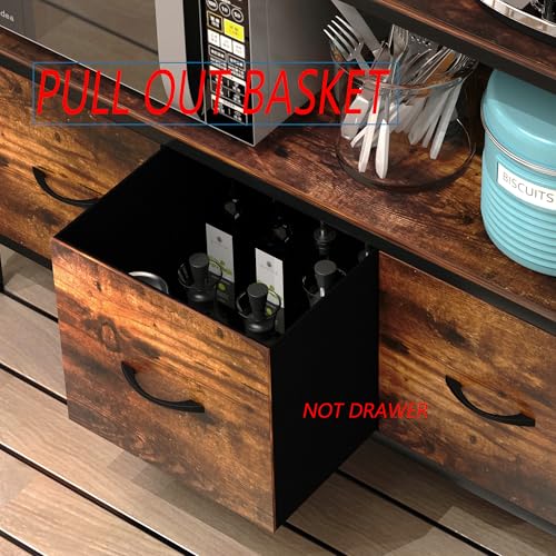 Kitchen Bakers Rack with Baskets