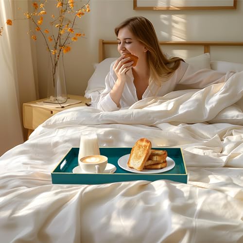 Teal Decorative Tray for Coffee Table