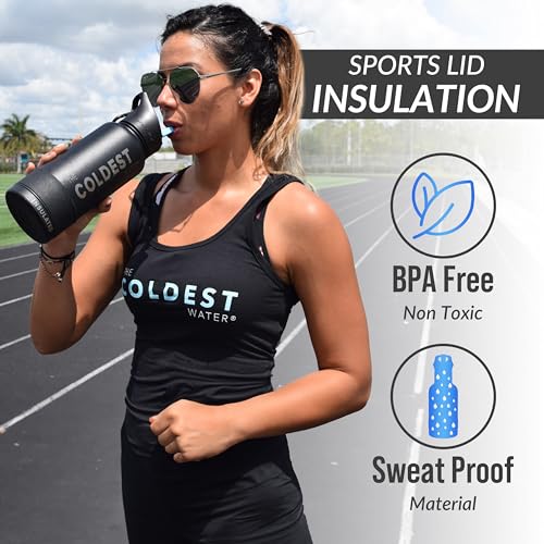 Coldest Insulated Water Bottle with Straw Lid