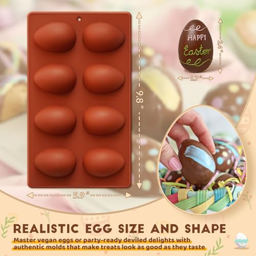 Silicone Egg Molds Easter 2PCS (2 Count)