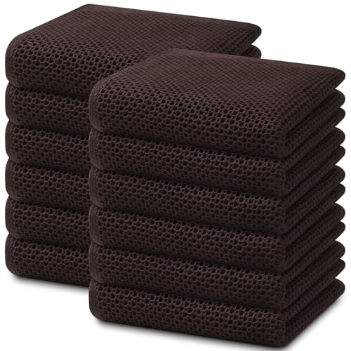 100% Cotton Waffle Weave Kitchen Dish Towels 12 (12 Count)