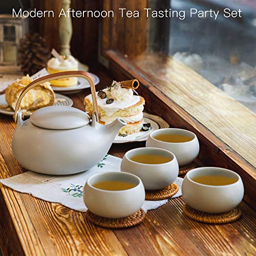 Japanese Teapot Set with 4 Cups
