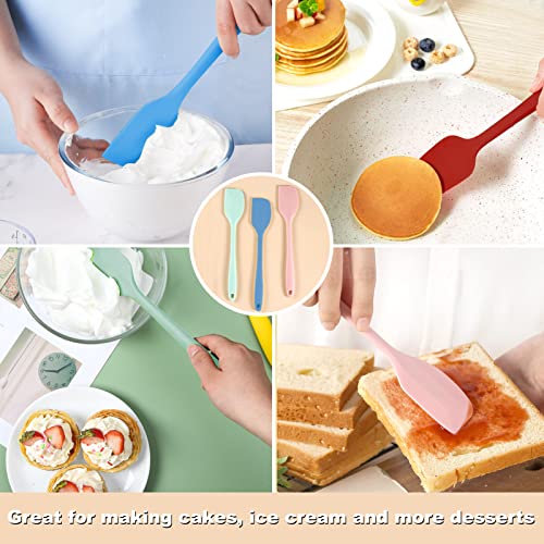 Silicone Spatulas 6 Pack 8.5 Inch Small Rubber Spatula Heat (6 Count)