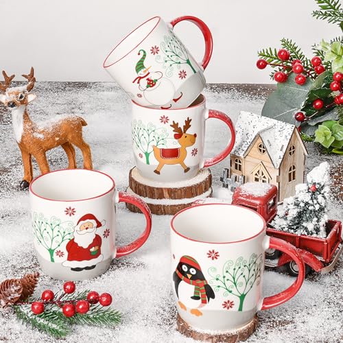 Christmas Mugs Set of 4 (4 Count)
