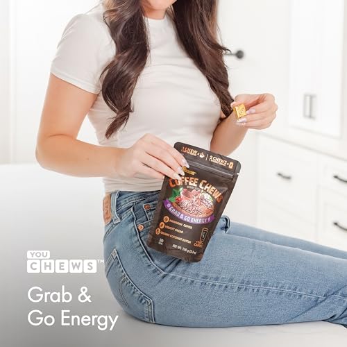 Coffee Chews Grab & Go Energy with 100mg per Chew of Clean (60 Count)