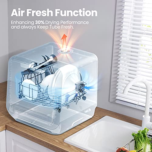 Portable Mini Dishwasher Countertop with 1.32Gal Built