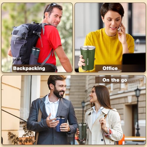 6 Pack Travel Coffee Mugs 12oz Insulated (6 Count)