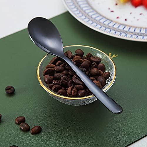 Black Demitasse Espresso Spoons (6 Count)