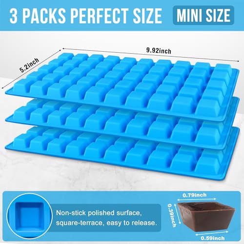 Mini Square Terrace Silicone Chocolate Molds 50 Cavities (4 Count)