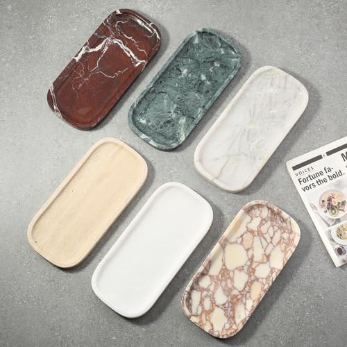 Marble Tray 10"x5" Marble Vanity Tray for Bathroom Countertop Kitchen Sink