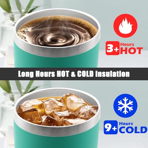 20oz Tumbler Insulated Coffee Tumblers with Lid StainlessSteel LightBlue 8P (8 Count)
