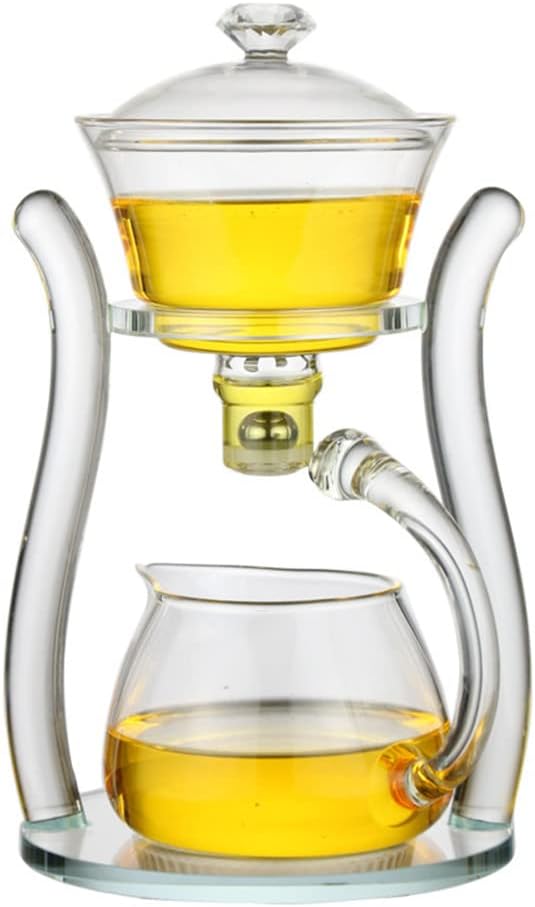 MOZEO Lazy Kungfu Teapot Glass Semi-automatic Tea Maker Suction Automatic Water Brewing Teapot Office Flower Glass Tea Set