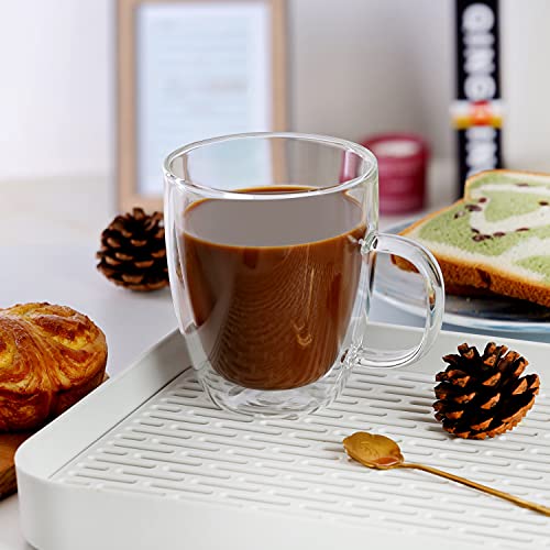 Large Glass Coffee Mugs 17oz (4 Count)