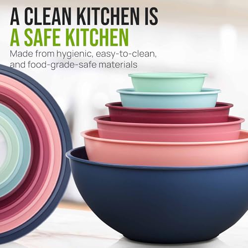 12 Piece Plastic Mixing Bowls with Leak (452.48 Count)