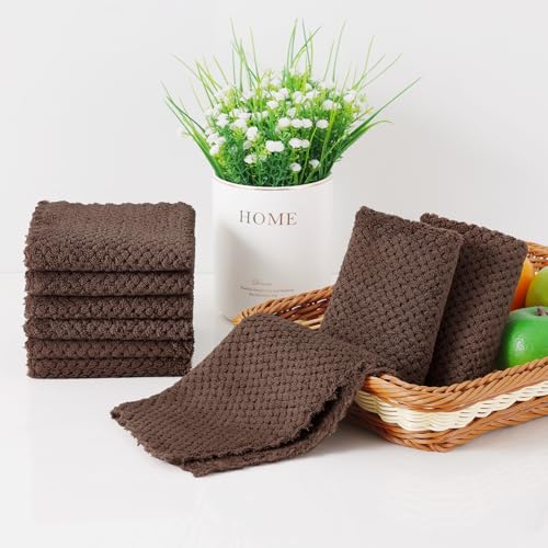 12 Pack Coral Velvet Kitchen Dish Cloths (12 Count)