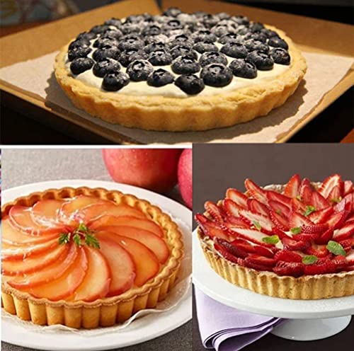 Tart Pan Set 11 & 9 Inch Tart Pans with 6Pcs 4 Inch Mini Pans. (8 Count)