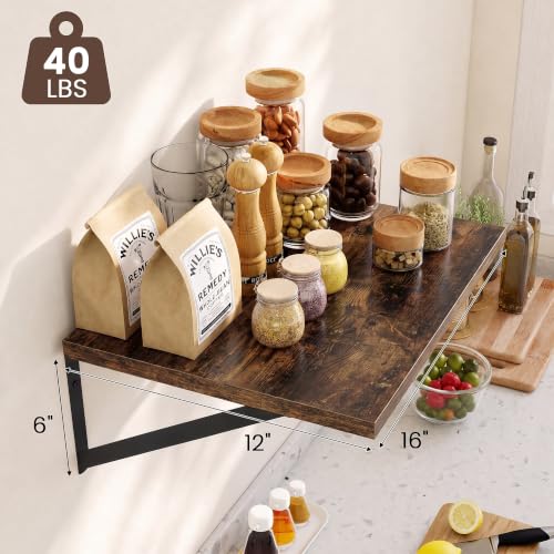 Wall Mounted Floating Shelves Set of 2 (2 Count)