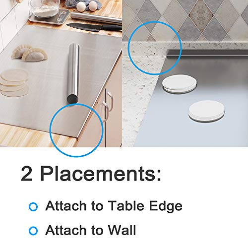 Large Cutting Board 304 Stainless Steel Cutting Board Metal Baking Mat Non Stick Thick Board Cutting Fruit Vegetable Meat Kneading Rolling Bread Pizza Biscuits Dough Sturdy Kitchen