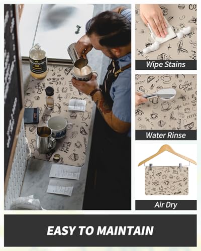 Coffee Mat Hide Stain Rubber Backed Absorbent Dish Drying Mat for Kitchen Counter