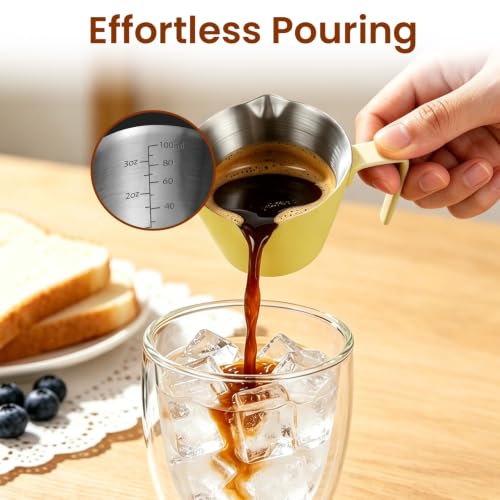 1 Pc Stainless Steel Espresso Shot Cup with Dual Scale