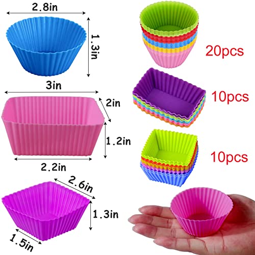 40 Pcs Silicone Lunch Box Dividers (40 Count)