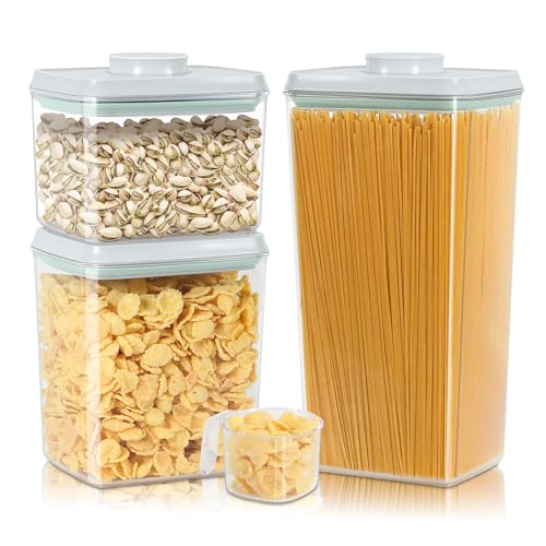 3 Pack Pasta Sugar Storage Containers with Pop (3 Count)