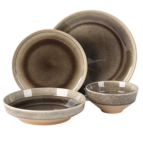 Hailstone 16 Piece Stoneware Reactive Glaze