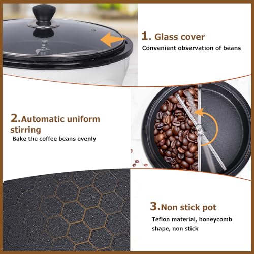 Electric Coffee Bean Roaster Machine for Home Use
