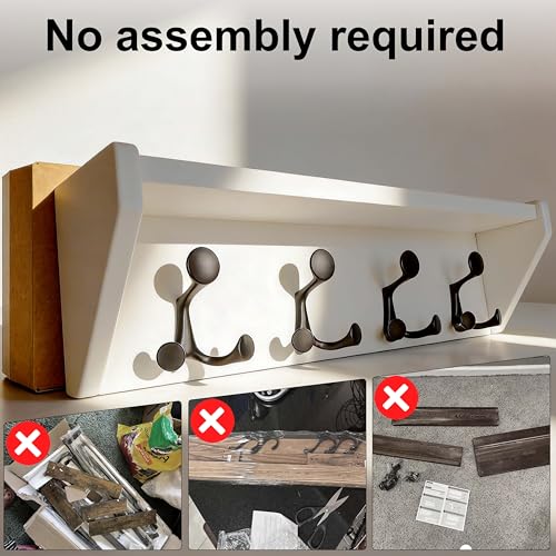 Wall Shelf with Hooks