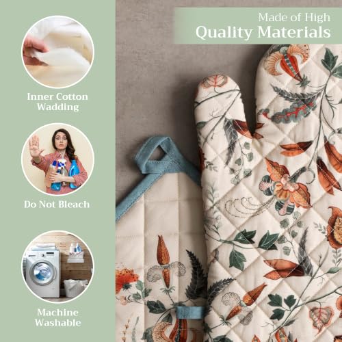 100% Cotton Oven Mitt & Pot Holder Set (2 Count)