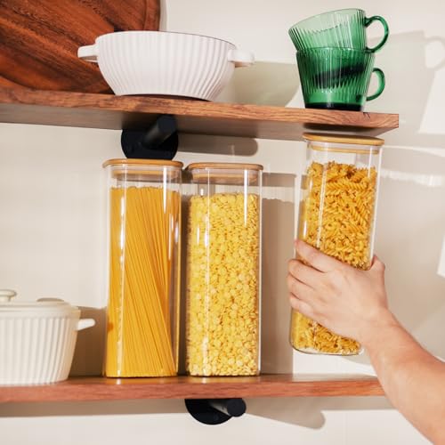 71oz 2.2Qt Square Glass Storage Containers with Lids 3 (3 Count)