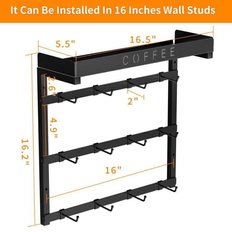 Coffee Mug Holder Wall Mounted