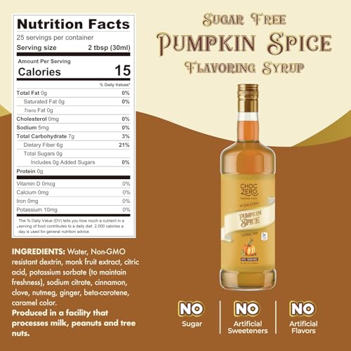 Sugar Free Pumpkin Spice Coffee Syrup (25.4 Fl Oz)