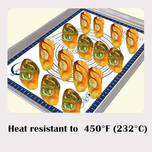 Silicone Pastry Mat for Rolling Dough Non Slip Non Stick Dough Mat for Restaurants & Home Baking