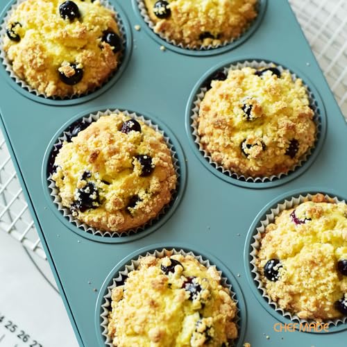 Muffin Pan, 6-Cups Nonstick Cupcake Baking Tray for Cakes
